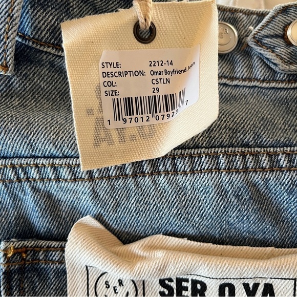 Revolve SER.O.YA Omar Drop Crotch Boyfriend Jean Coastline Size 29 NWT - Picture 8 of 10